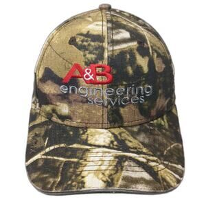 Triple Crown Baseball Cap Brown One Size Camo A&B Engineering Services Work Hat